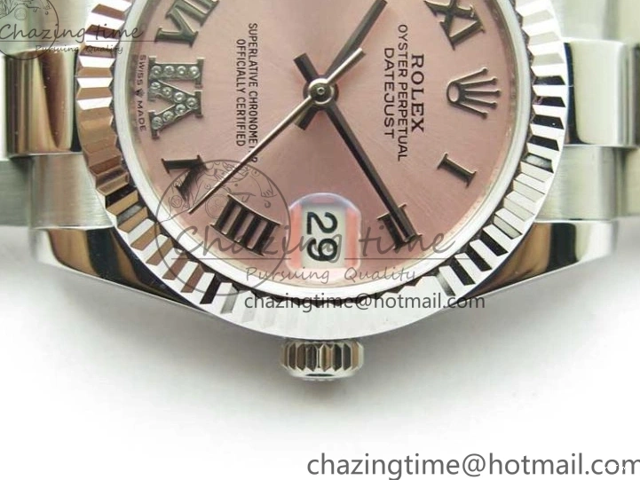 MiroTime 0124 Datejust 31mm 278271 SS BP Maker Best Edition Pink Roman Dial on Oyster Bracelet Vibrant 2748